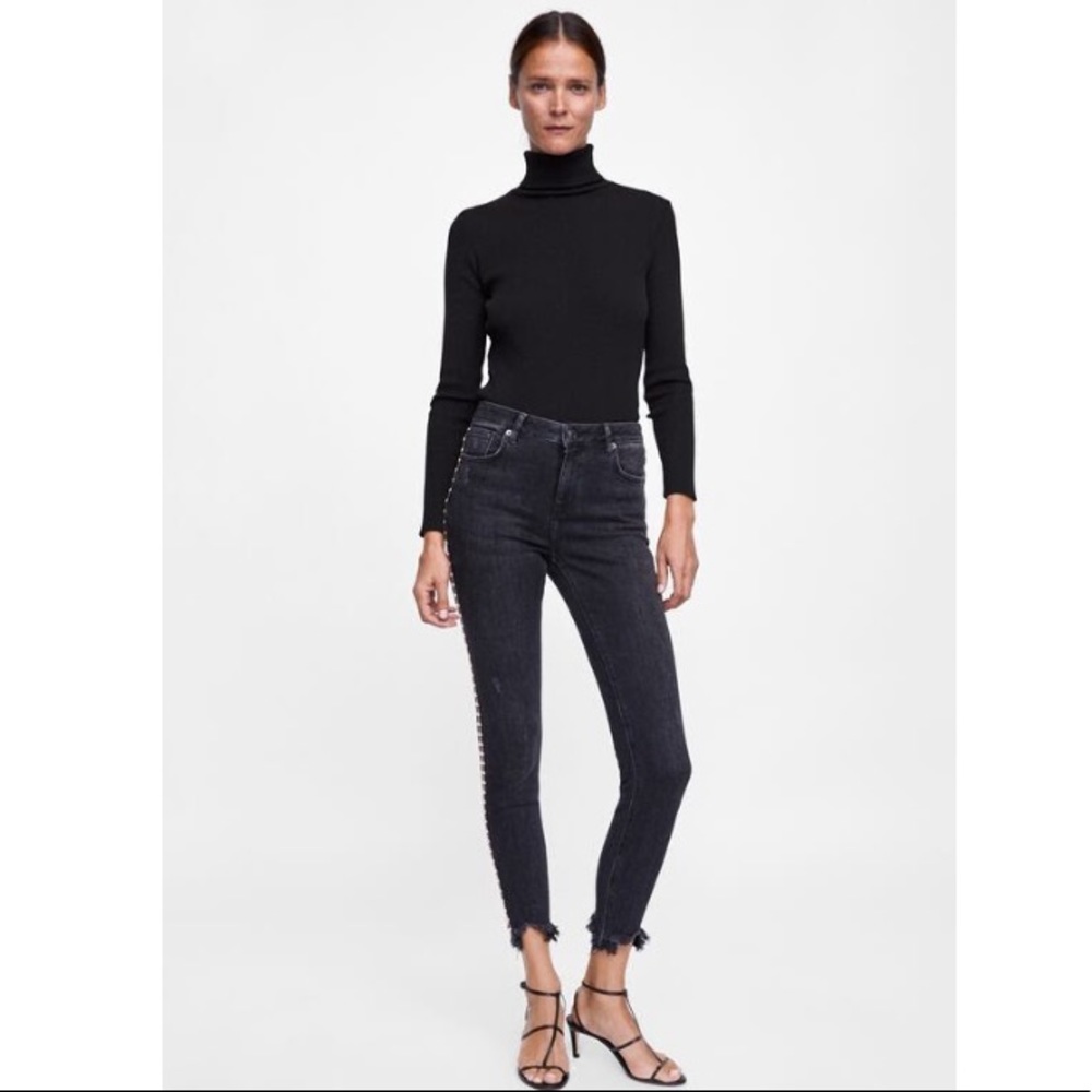 ZARA JEANS PREMIUM SKINNY EMBELLISHMENT BRAND NEW WITH TAGS US 4